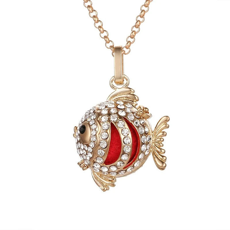 2020 beliebte Multi-Stile hohle Vintage-Halskette Schmuck Musik Ball Schwangerschaft Glocke Halskette Aroma ätherisches Öl Medaillon Anhänger