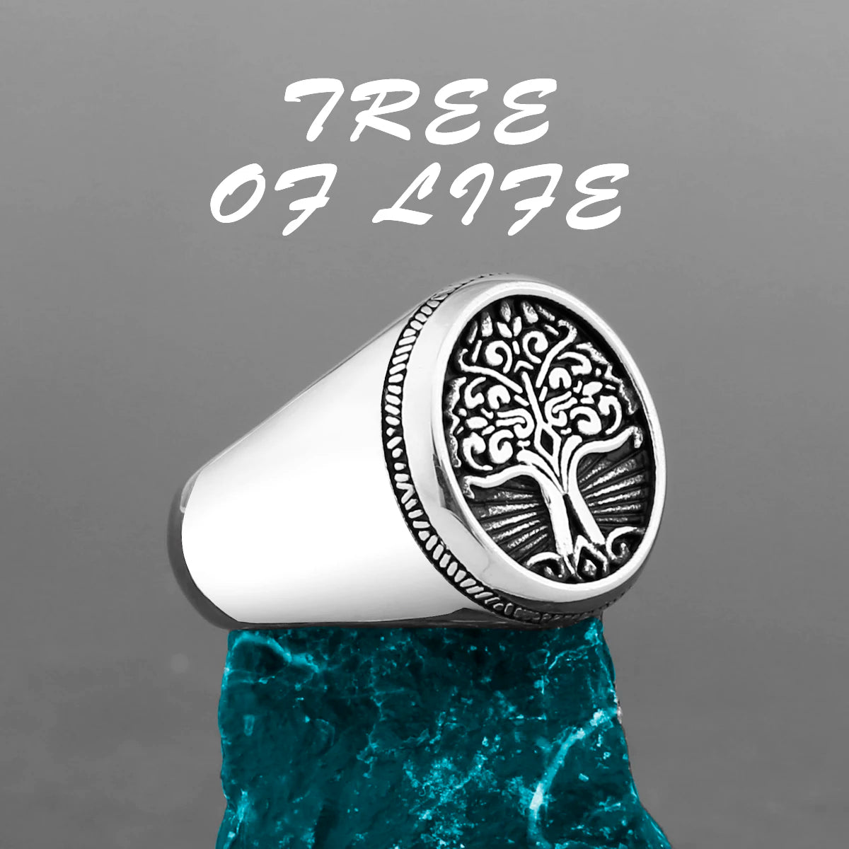 Nordic Viking Edelstahl Ring Anker Kompass Baum des Lebens Viking Rune Wolf Männer und Frauen Ring Schmuck Fabrik Großhandel
