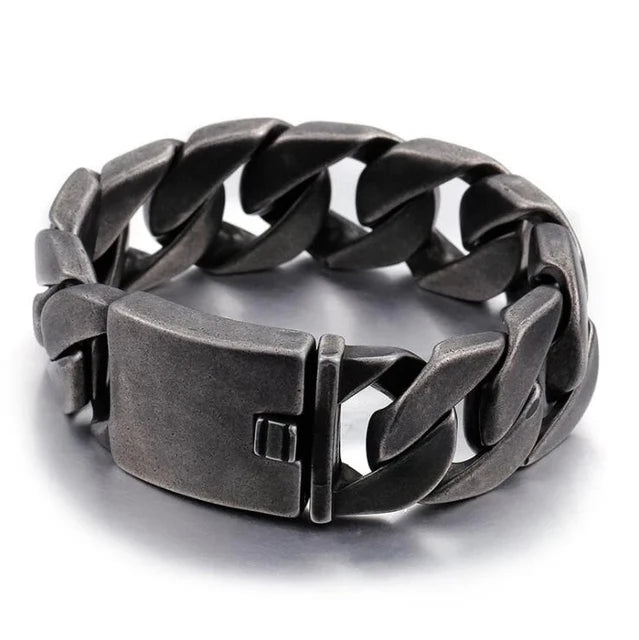 20/26/31MM 316L Edelstahl Curb Kubanisches Armband Riesige Schwere Silber Farbe Ton Schmuck Herren Frauen Biker Bike Kette Armbänder
