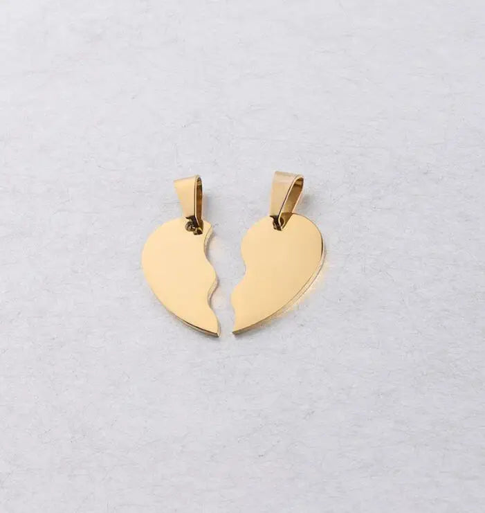 20 Stück 100 % hochglanzpolierter Edelstahl-Herz-Rohling-Puzzle-Charm-Anhänger, gebrochenes Herz, Charm-Anhänger, hochglanzpoliert, Großhandel