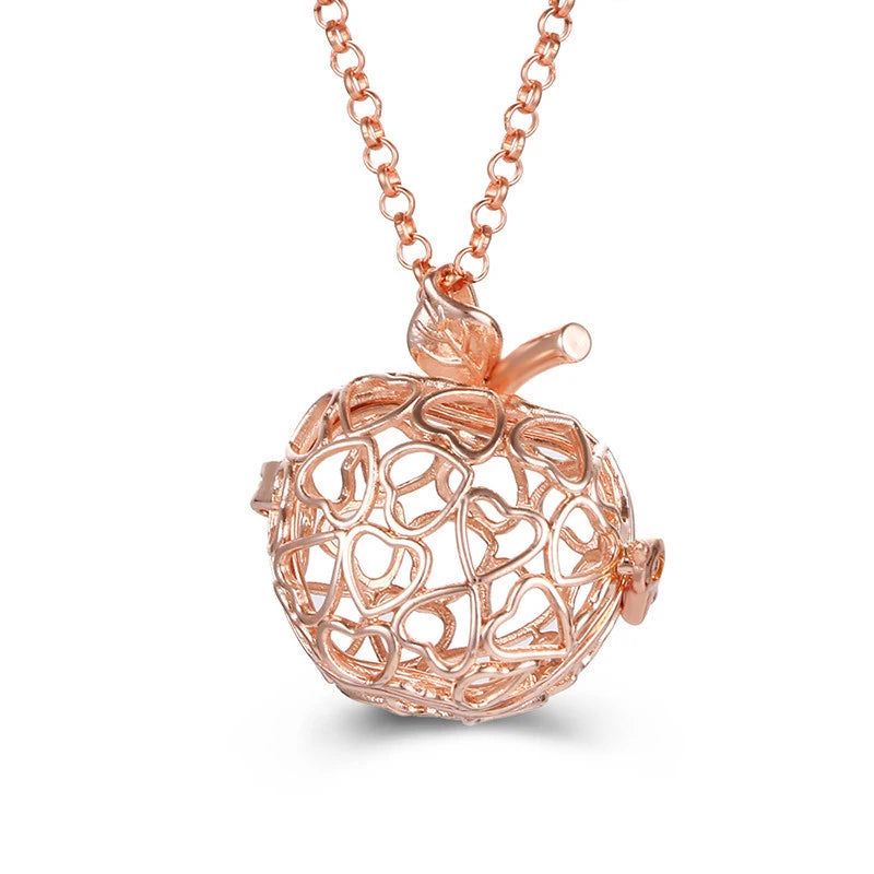 2020 beliebte Multi-Stile hohle Vintage-Halskette Schmuck Musik Ball Schwangerschaft Glocke Halskette Aroma ätherisches Öl Medaillon Anhänger