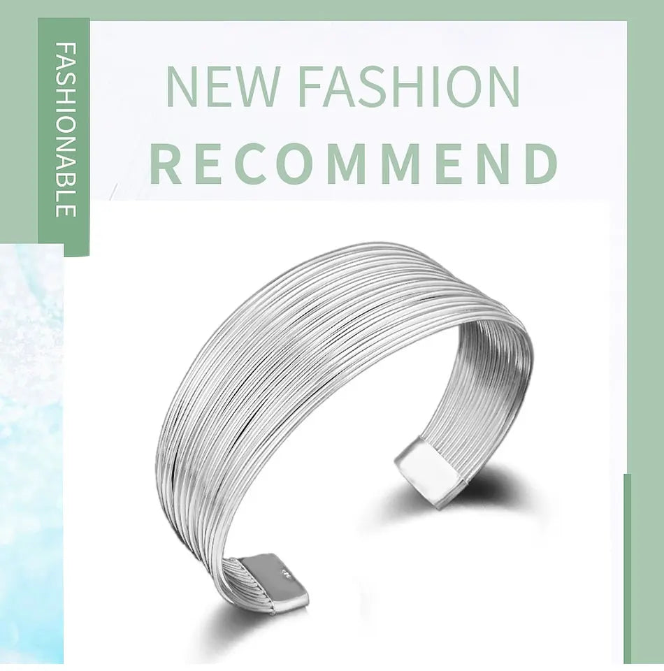 Aravant Silber Multi Line Armband & Armreif für Frauen Modeschmuck Geschenk