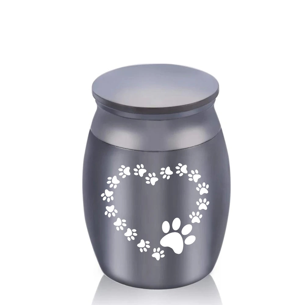 30x40MM Herz-förmigen hund pfote druck feuerbestattung asche urne exquisite Andenken asche jar mini pet urne gedenk haustier großen hund/welpen