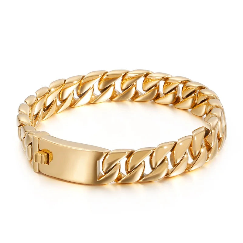 20/26/31MM 316L Edelstahl Curb Kubanisches Armband Riesige Schwere Silber Farbe Ton Schmuck Herren Frauen Biker Bike Kette Armbänder