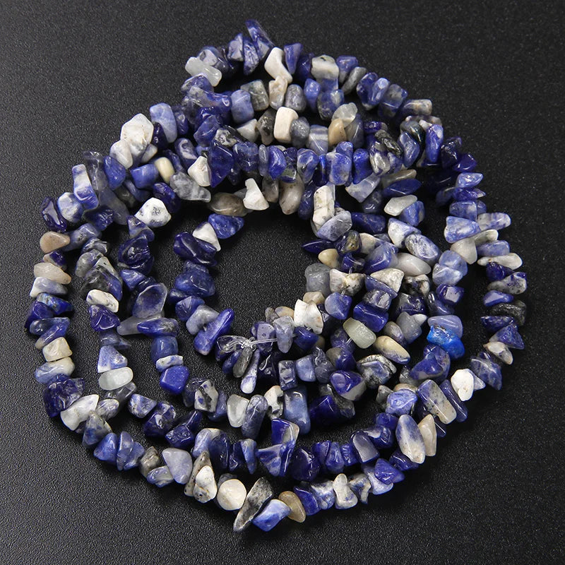Natürliche Kies Stein Perlen Lapis Lazuil Bostwana Sodalith Chips Perle für Halskette Ohrringe Armbänder Schmuck Kette Perlen 3-5mm