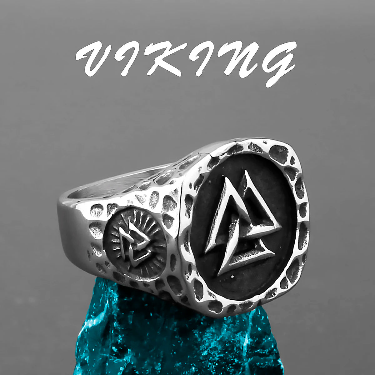 Nordic Viking Edelstahl Ring Anker Kompass Baum des Lebens Viking Rune Wolf Männer und Frauen Ring Schmuck Fabrik Großhandel