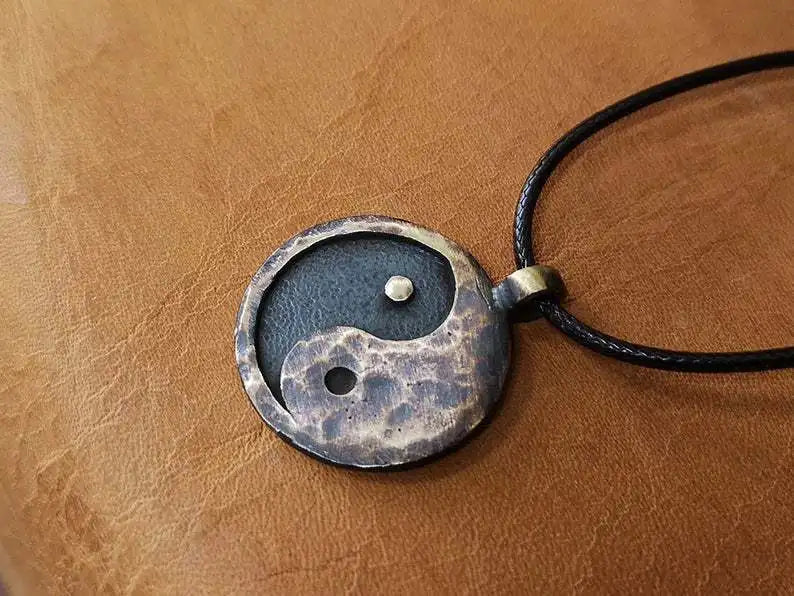 Vintage Taichi Symbol Yin Yang Halskette für Männer Antike aussehende hochwertige Anhänger handgemachte Halsketten Schmuck Geburtstagsgeschenk