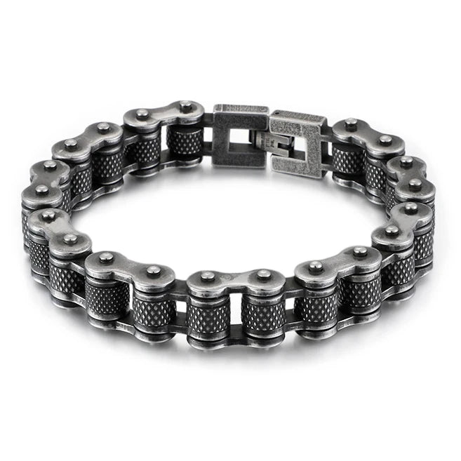 Retro Schwere Bürste Edelstahl Motorrad Kette Armband 11/13 MM Breite Herren Frauen Bike Biker Armbänder Hip-Hop Schmuck 19-23 cm