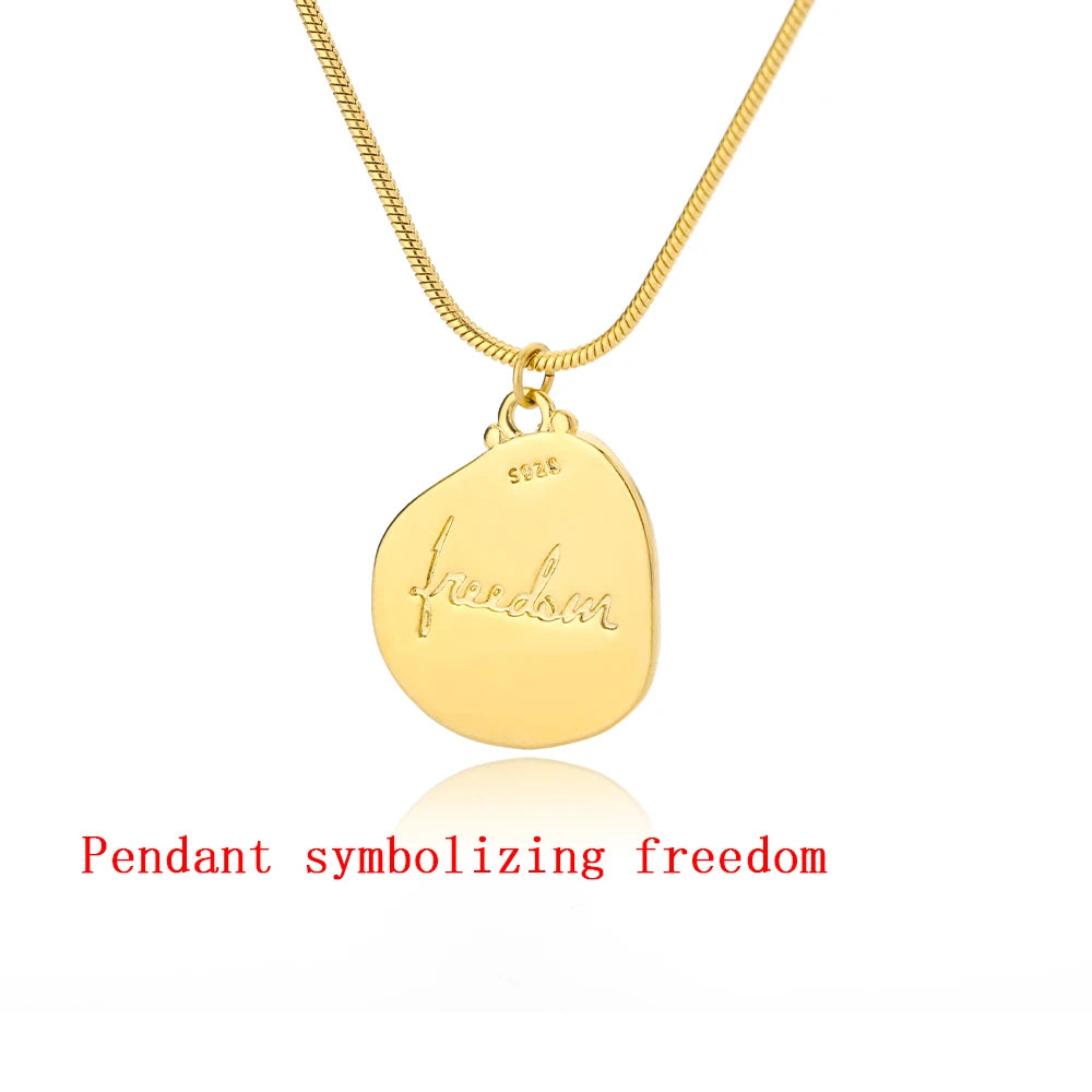 Vintage Eule Münze Halsketten für Frauen Männer Eule Anhänger Halskette Kragen Böhmen geschnitzt Freiheit Brief Schmuck Geschenk Bijoux Femme
