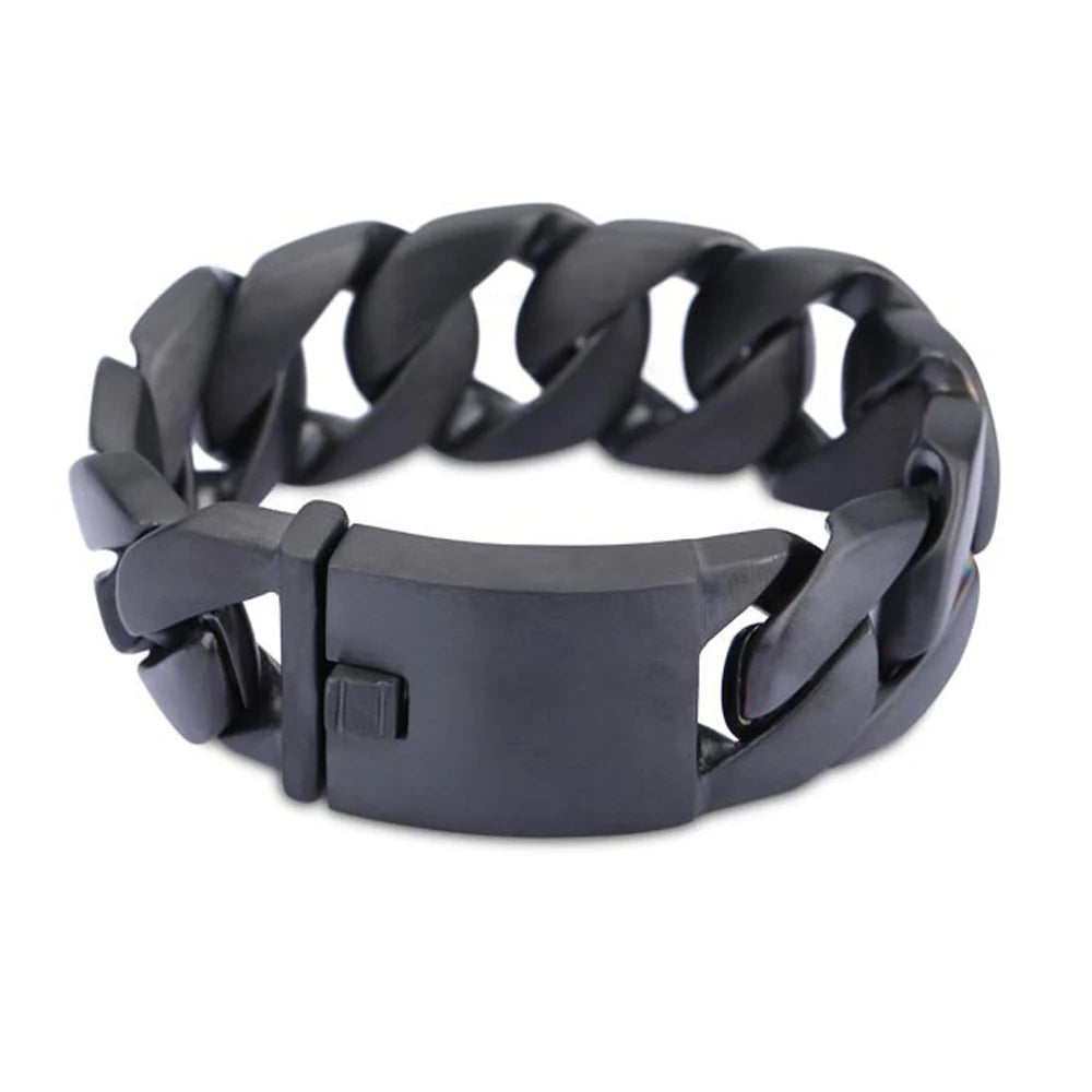 20/26/31MM 316L Edelstahl Curb Kubanisches Armband Riesige Schwere Silber Farbe Ton Schmuck Herren Frauen Biker Bike Kette Armbänder