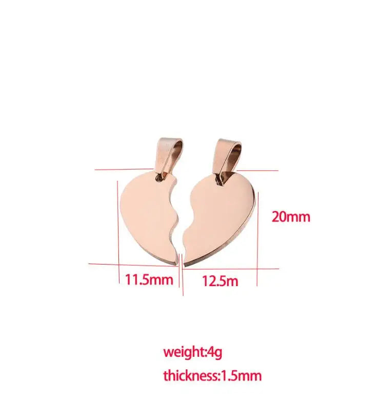 20 Stück 100 % hochglanzpolierter Edelstahl-Herz-Rohling-Puzzle-Charm-Anhänger, gebrochenes Herz, Charm-Anhänger, hochglanzpoliert, Großhandel
