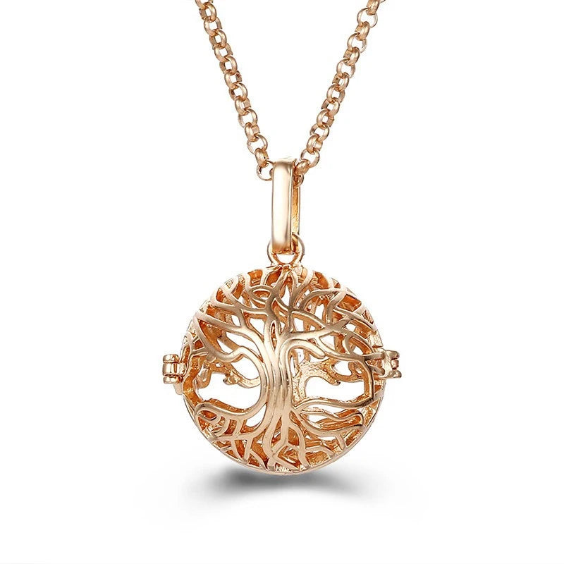 2020 beliebte Multi-Stile hohle Vintage-Halskette Schmuck Musik Ball Schwangerschaft Glocke Halskette Aroma ätherisches Öl Medaillon Anhänger