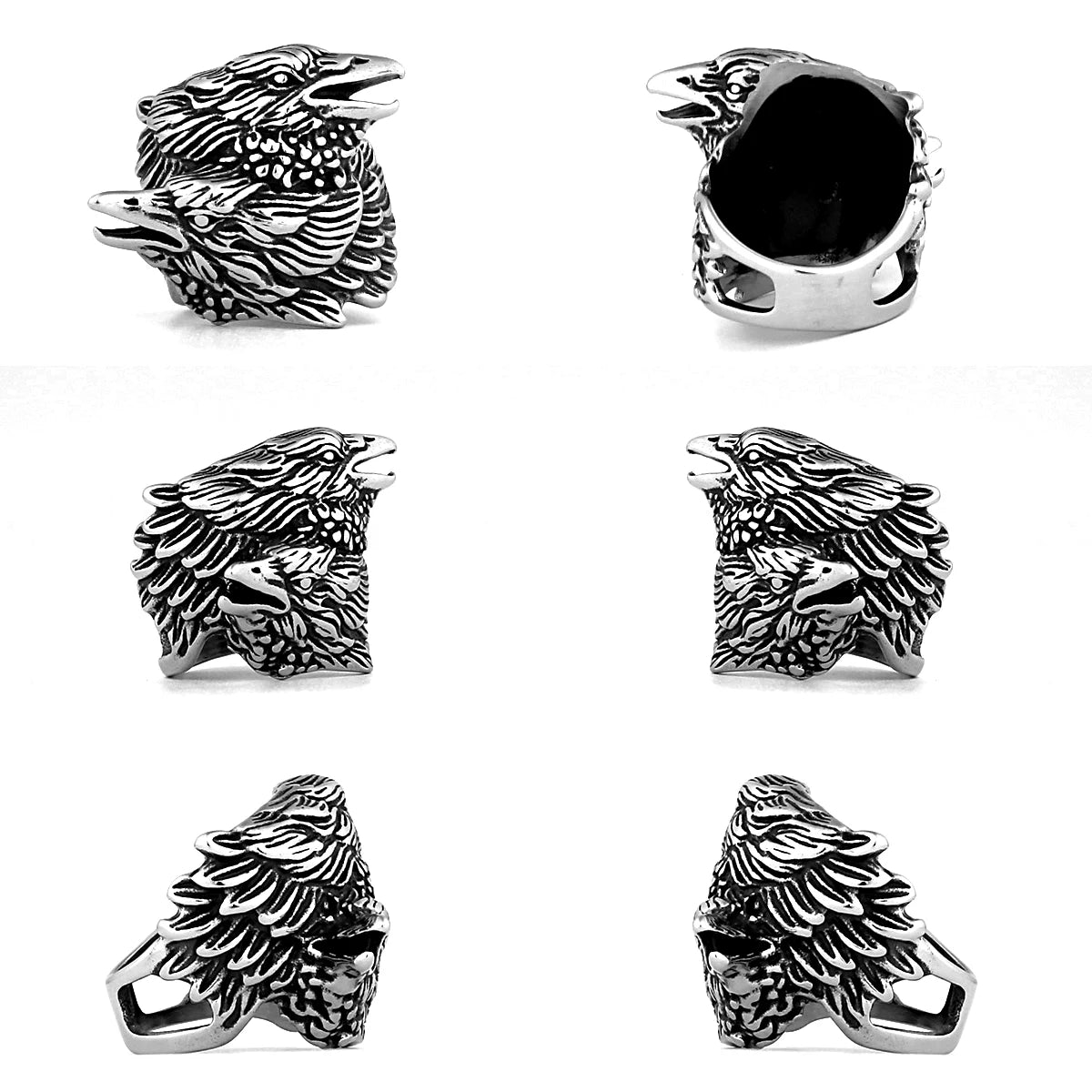 Nordic Viking Edelstahl Ring Anker Kompass Baum des Lebens Viking Rune Wolf Männer und Frauen Ring Schmuck Fabrik Großhandel
