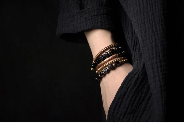 Handgefertigtes Armband aus gehämmertem reinem Kupfer, Vintage-Armband, künstlich, oxidiert, Street-Rock-Stil, Metall, Unisex-Schmuck für Männer und Frauen