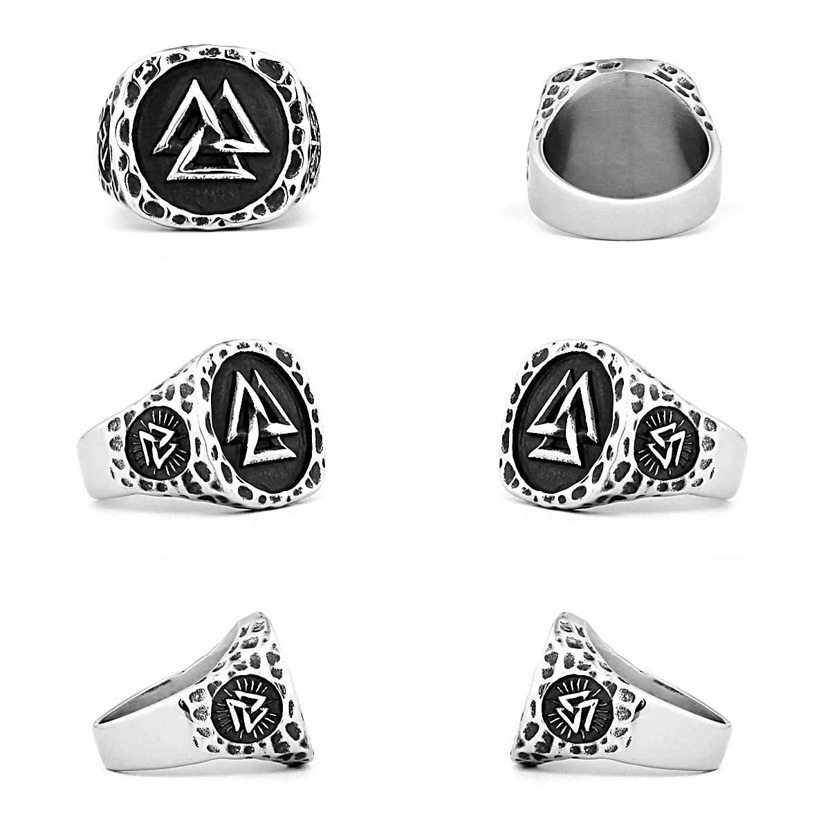 Nordic Viking Edelstahl Ring Anker Kompass Baum des Lebens Viking Rune Wolf Männer und Frauen Ring Schmuck Fabrik Großhandel