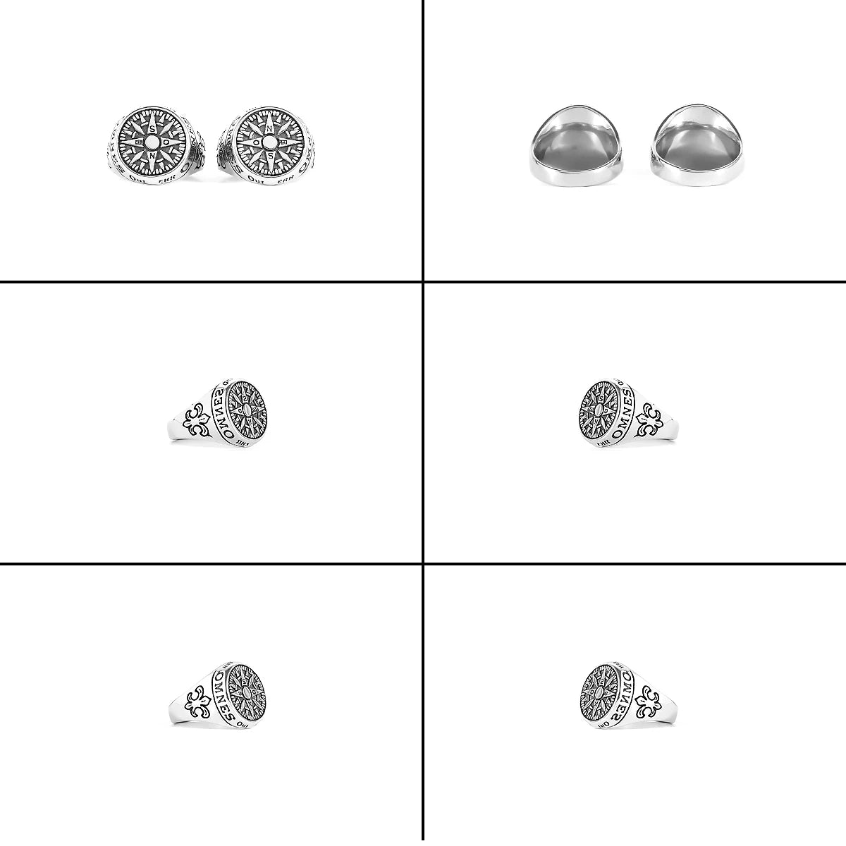 Nordic Viking Edelstahl Ring Anker Kompass Baum des Lebens Viking Rune Wolf Männer und Frauen Ring Schmuck Fabrik Großhandel