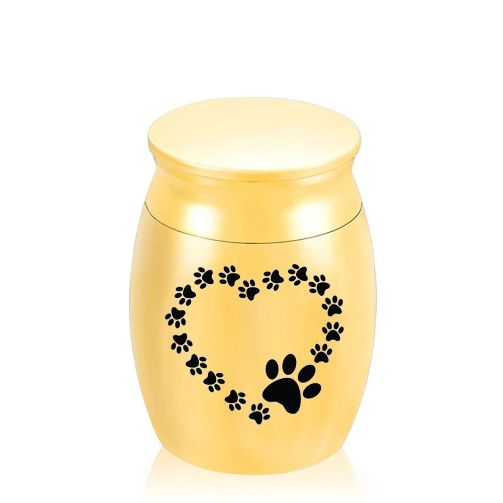 30x40MM Herz-förmigen hund pfote druck feuerbestattung asche urne exquisite Andenken asche jar mini pet urne gedenk haustier großen hund/welpen