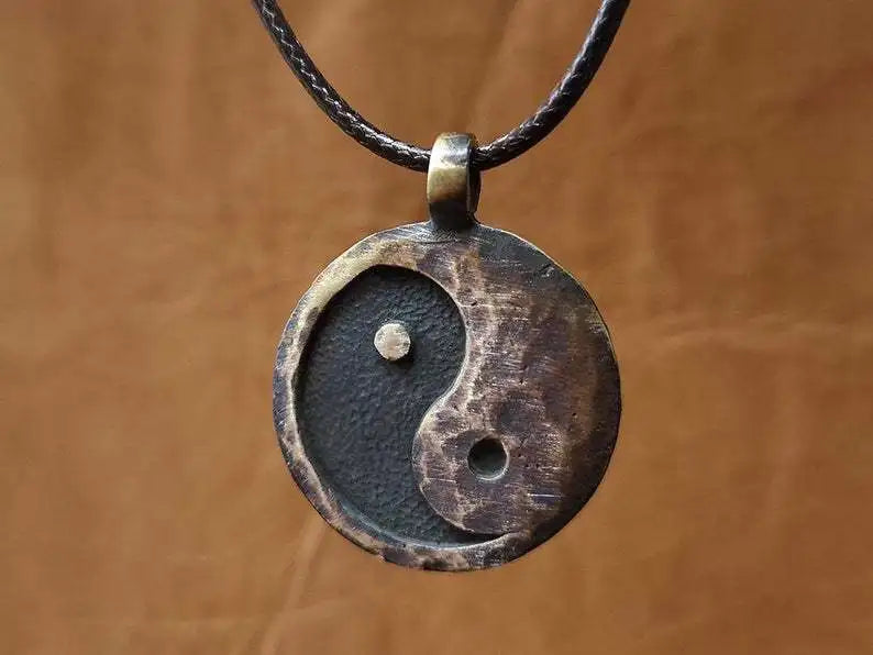 Vintage Taichi Symbol Yin Yang Halskette für Männer Antike aussehende hochwertige Anhänger handgemachte Halsketten Schmuck Geburtstagsgeschenk