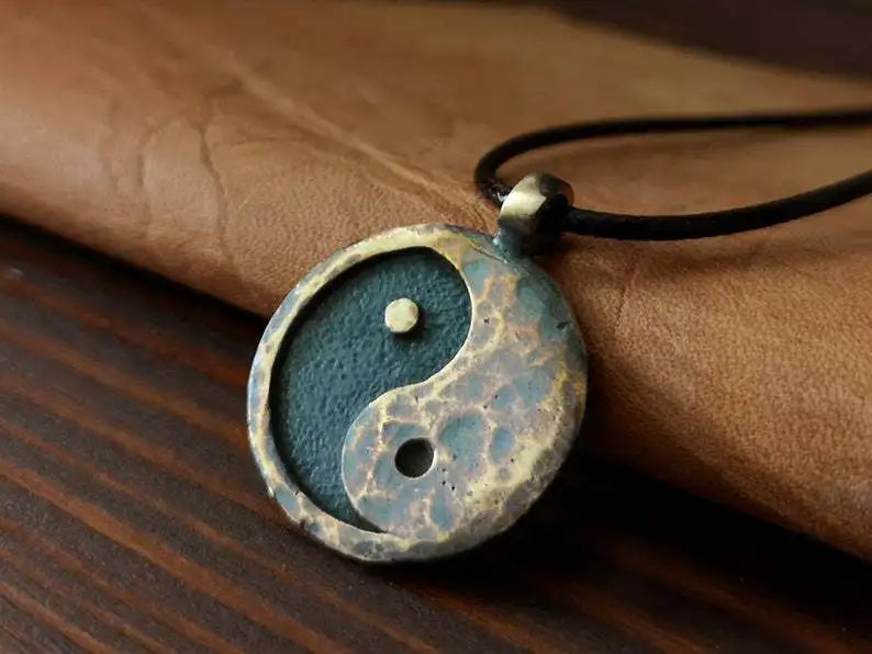 Vintage Taichi Symbol Yin Yang Halskette für Männer Antike aussehende hochwertige Anhänger handgemachte Halsketten Schmuck Geburtstagsgeschenk