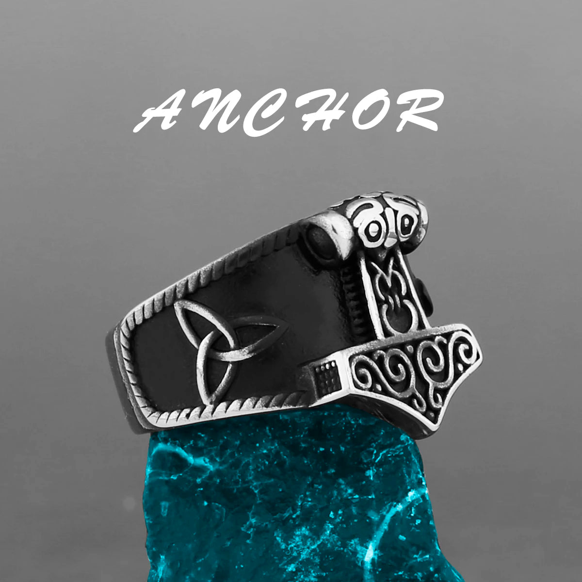 Nordic Viking Edelstahl Ring Anker Kompass Baum des Lebens Viking Rune Wolf Männer und Frauen Ring Schmuck Fabrik Großhandel