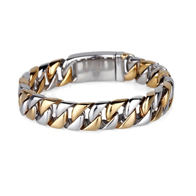 20/26/31MM 316L Edelstahl Curb Kubanisches Armband Riesige Schwere Silber Farbe Ton Schmuck Herren Frauen Biker Bike Kette Armbänder