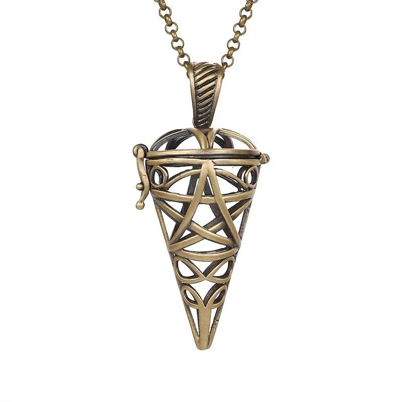 2020 beliebte Multi-Stile hohle Vintage-Halskette Schmuck Musik Ball Schwangerschaft Glocke Halskette Aroma ätherisches Öl Medaillon Anhänger