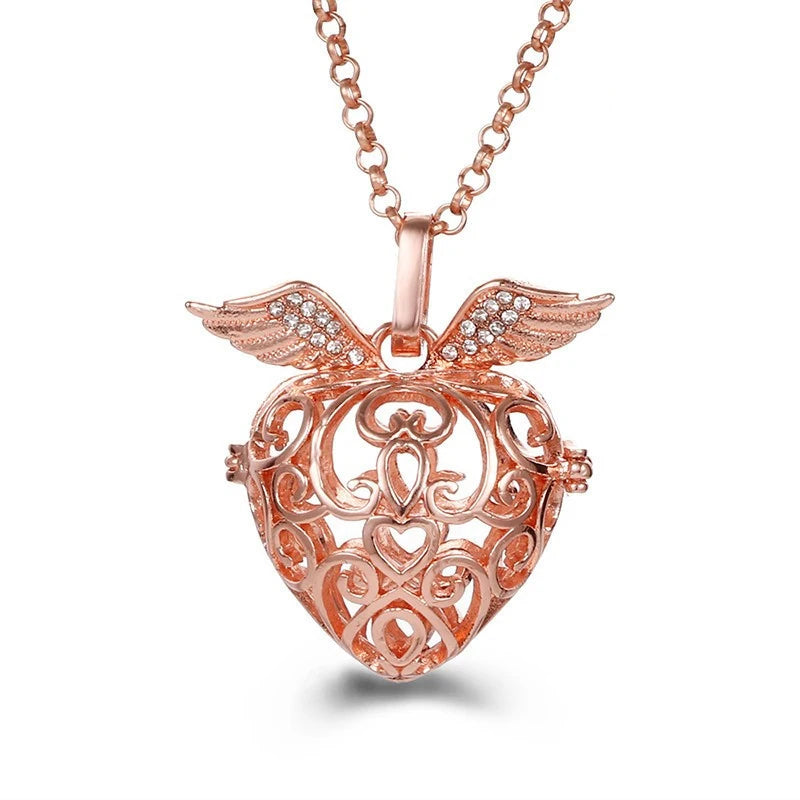 2020 beliebte Multi-Stile hohle Vintage-Halskette Schmuck Musik Ball Schwangerschaft Glocke Halskette Aroma ätherisches Öl Medaillon Anhänger