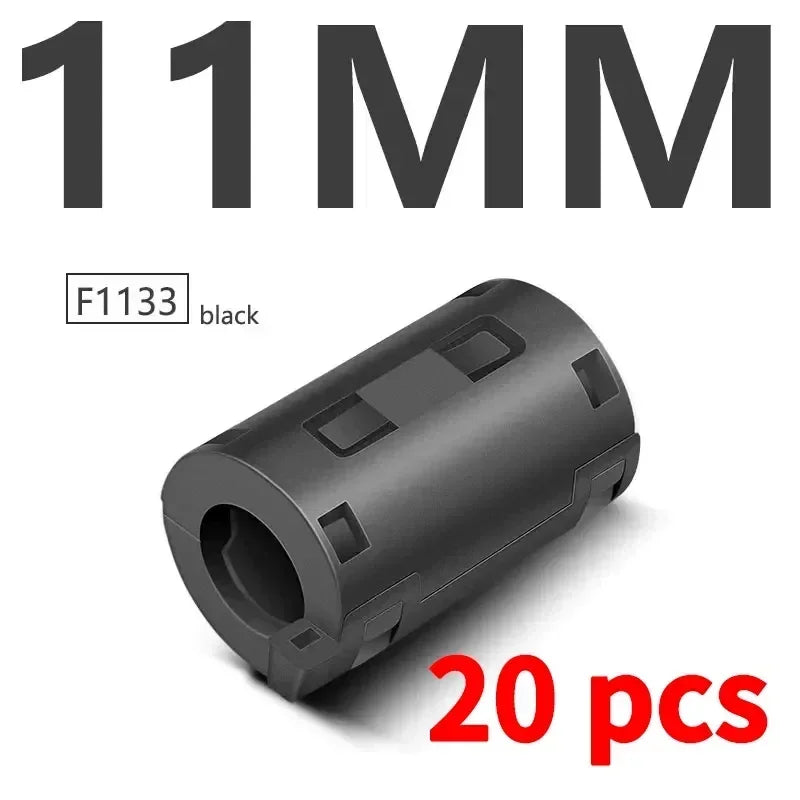 20Pcs 3,5/5/7/9mm Ferrit Filter Ringkern Ferrit Perle Clip Choke EMI RFI Noise Filter Clip Für USB/Video Kabel Netzkabel