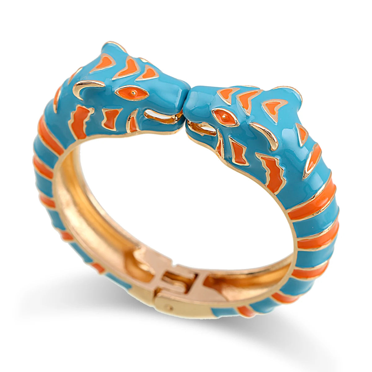 Kaymen neue Emaille bunte Tiger Armreif Manschette Armband für Frauen Mädchen Aussage mehrfarbige Mode Armreif Schmuck 15 Farben