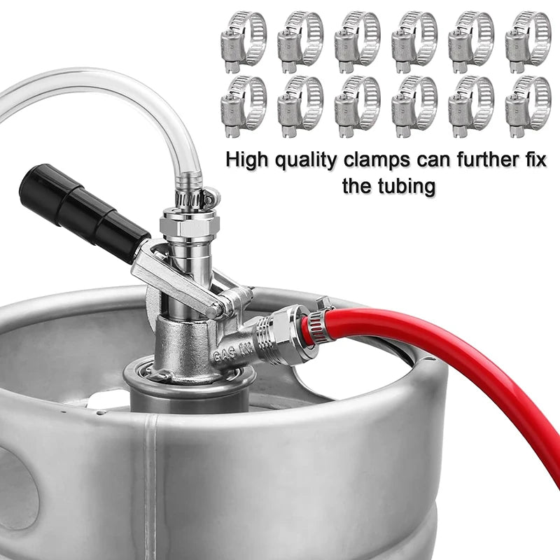 Kegerator CO2 Gasleitung Bierrohr 3m Gas schlauch 3m Bier leitung mit Schlauchs chelle zum Selbst brauen Bierturm Bierfass