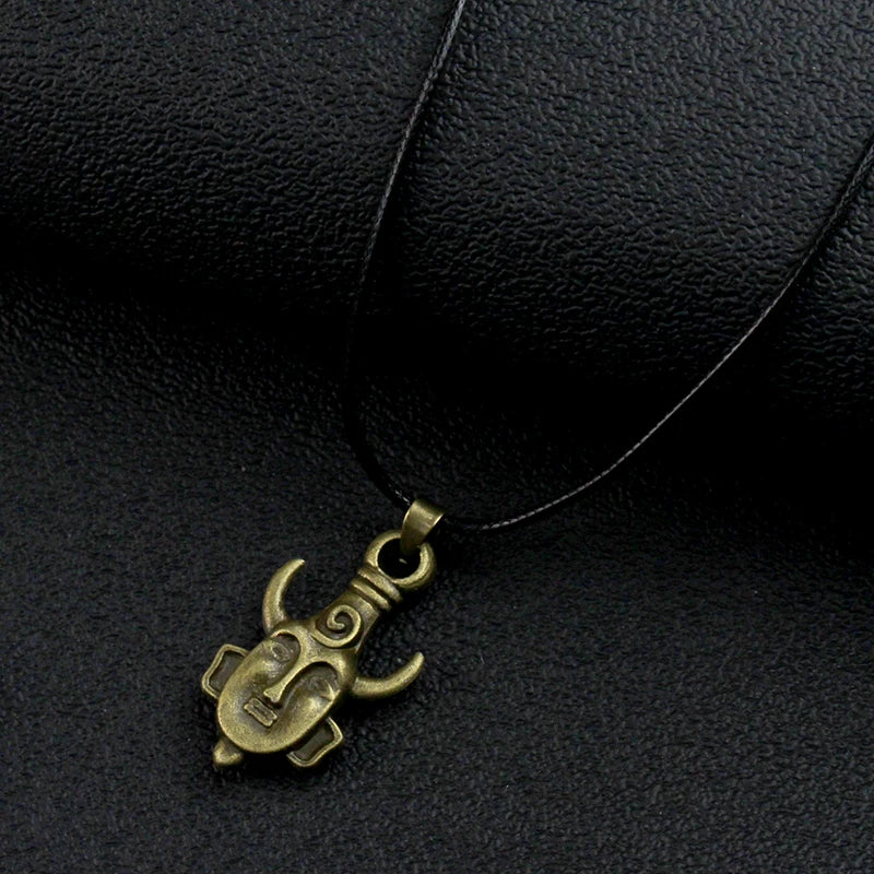 Supernatural Dean Lederseil Kupferfarbener Anhänger Kette Halskette für Damen Herren Winchester Jensen Ackles Amulett Vintage Schmuck Goth