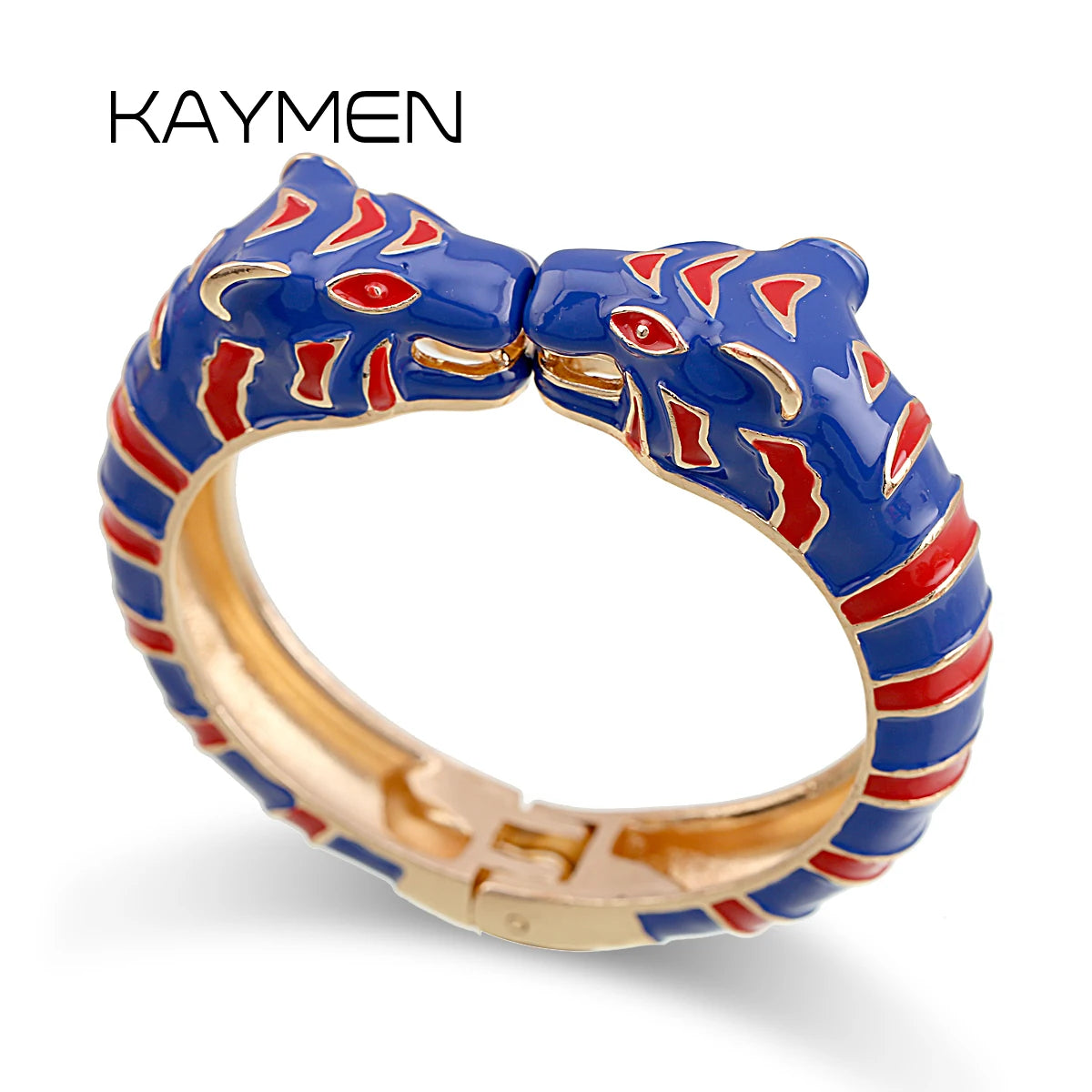 Kaymen neue Emaille bunte Tiger Armreif Manschette Armband für Frauen Mädchen Aussage mehrfarbige Mode Armreif Schmuck 15 Farben