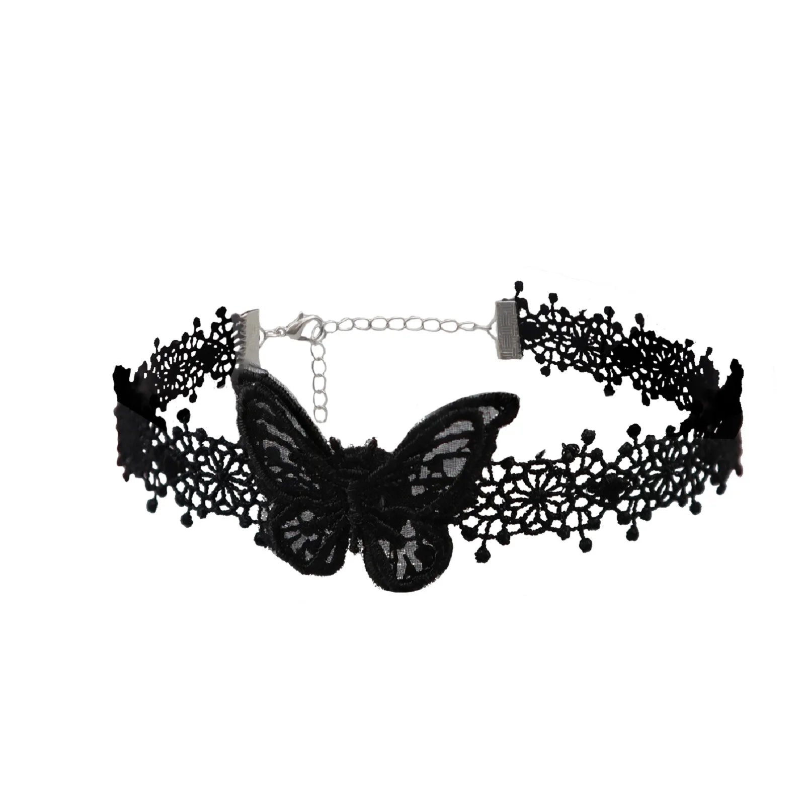 Neo-Gothic Punk Schwarz Sexy Spitze Halskette Für Frauen Mode Retro Schlüsselbein Kette Halloween Kragen Halsband Steampunk Geschenke