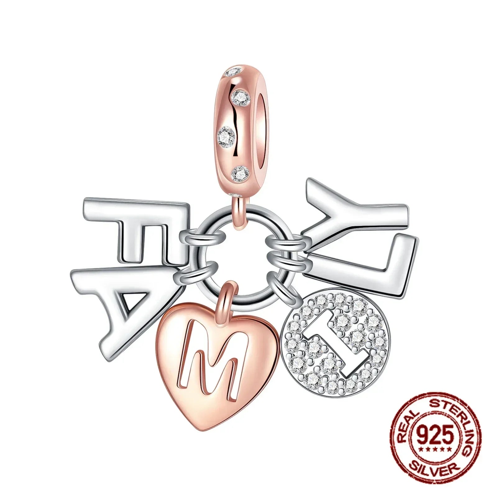 925 Sterling Silber Baum Blume Liebe für immer Familie Bead Pandent Charm Fit 4 MM Loch Durchmesser Armband DIY Bead Frau schmuck Geschenk