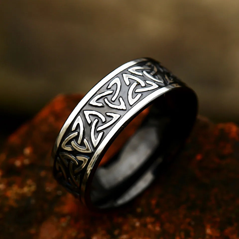Mode Vintage Vikings Valknut Ring Für Männer Frauen Edelstahl Einfache Ringe Party Personalisierte Schmuck Geschenke Dropshipping