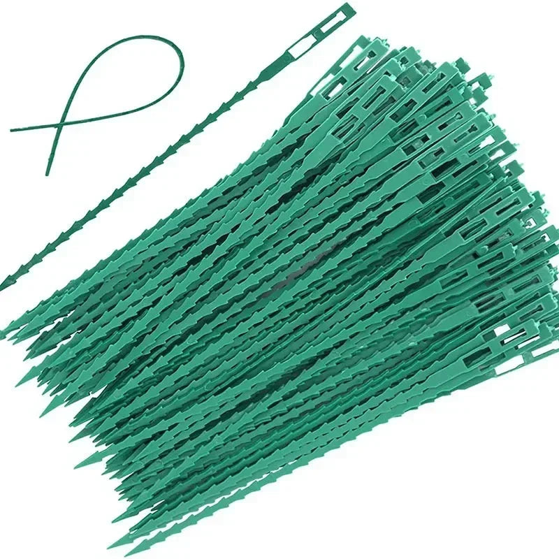 Wiederverwendbare Garten-Kabelbinder, Pflanzenrebe, Baumsträucher, Stützverschluss, verriegelbar, Nylon, verstellbarer Reißverschluss, Kabelbinder, Organizer 2042
