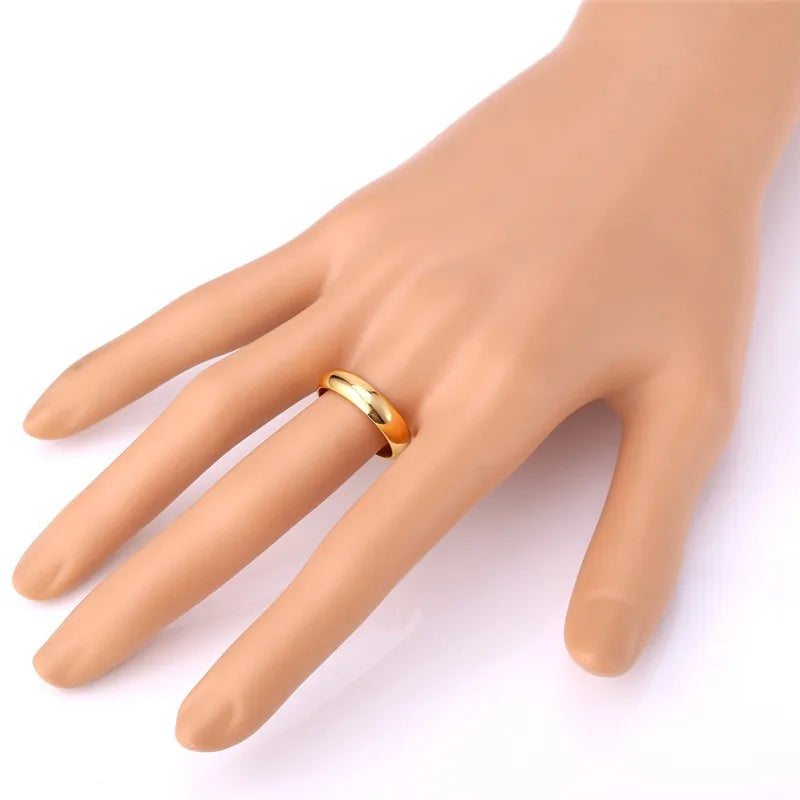 ChainsPro 5mm Einfache Plain Flache Ringe für Mann Frau Hochzeit Marke Klassische Retro Vintage Stil Unisex Täglichen Schmuck QC24