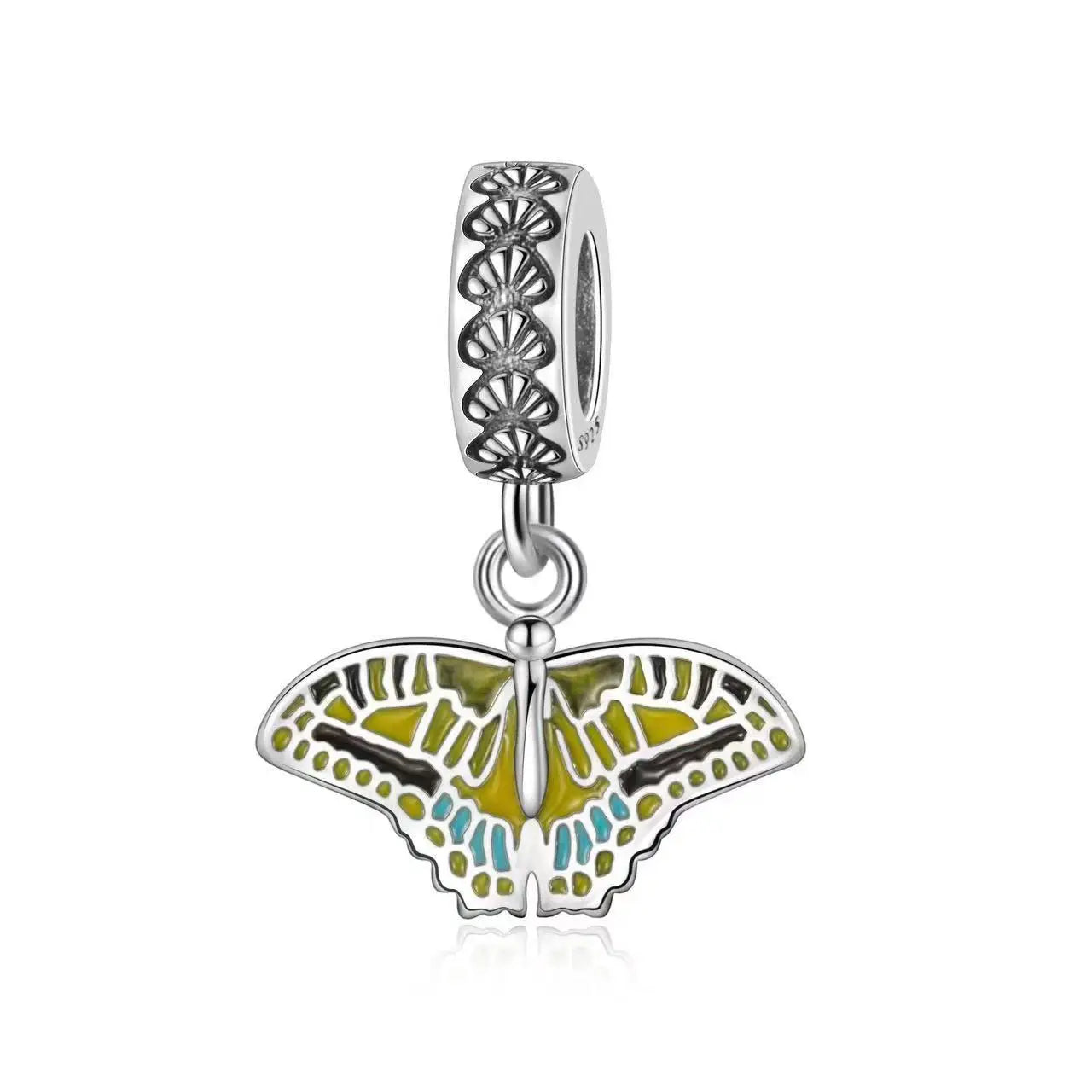 2025 Neu in Original 925 Sterling Silber Bunte Exquisite Schmetterling Serie Charm Fit Armband Halskette DIY Frauen Schmuck Geschenk