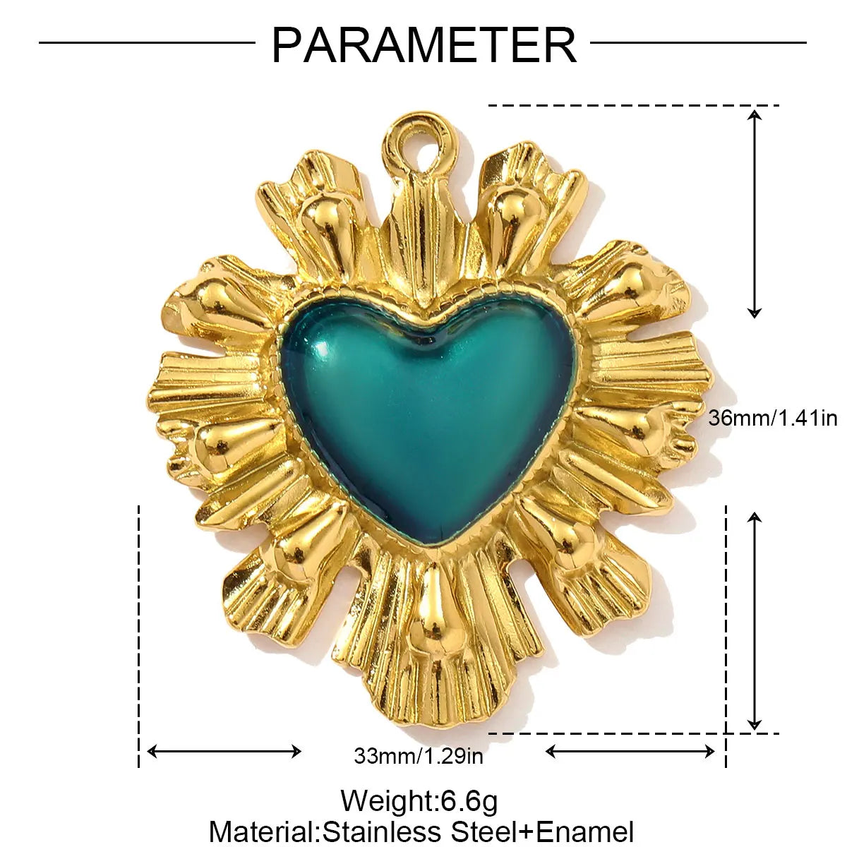 3 teile/los Französisch Retro Edelstahl Emaille Liebe Herz Halskette Anhänger Hamsa Hand DIY Ohrring Charme Frauen Große Kreuz Schmuck