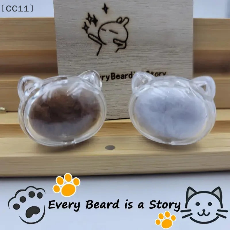 ieniaCC11 Parque2 Stück Tierhaar-Andenkenbox, transparent, für Hunde und Katzen, Fell, Aufbewahrungsbox für DIY-Gedenkdekoration, Geschenk für Haustierliebhaber, Display-Souvenir