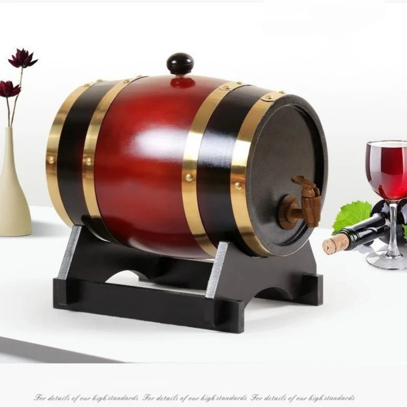 JUSTINLAU 1,5/3 l Weinfass-Whiskyfass aus Holz mit Ständer, Bunge und Zapfen, Whiskyfassspender zur Aufbewahrung von Cocktailfassen