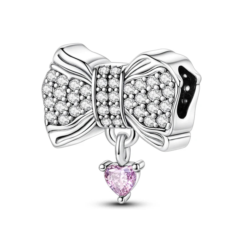 Heißer Verkauf Charms Perlen 925 Sterling Silber Farbe Bogen Kreuz Lebensbaum Perlen Fit DIY Original Armreif Charme Anhänger Schmuck