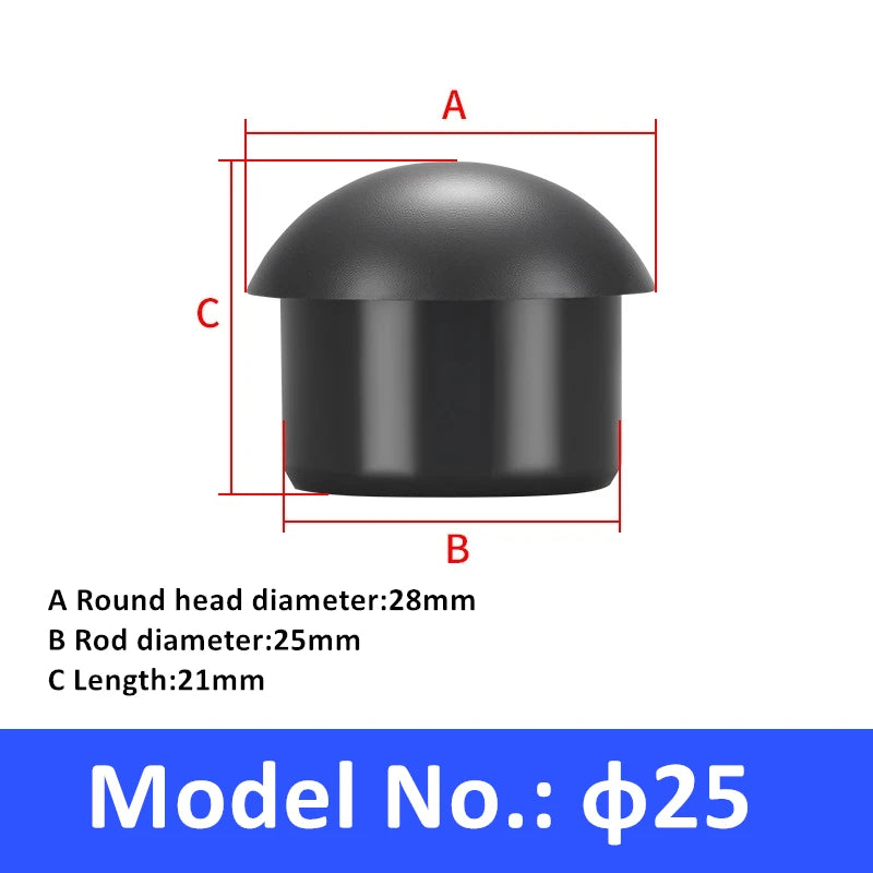 Halbkugelförmiger Plug aus PA66-Nylon, hochwertiger, gewindelfreier Plug, Pilzkopf, staubdicht, wasserdicht