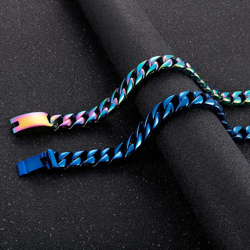 20/26/31MM 316L Edelstahl Curb Kubanisches Armband Riesige Schwere Silber Farbe Ton Schmuck Herren Frauen Biker Bike Kette Armbänder