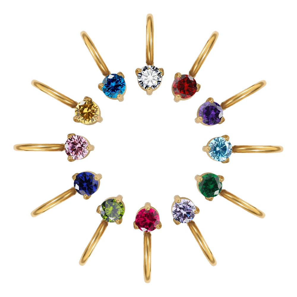 eManco Geburtssteine-Set, Edelstahl-Charm, Factory Outlet, 48-Stunden-Versand, Horoskope, Schmuck