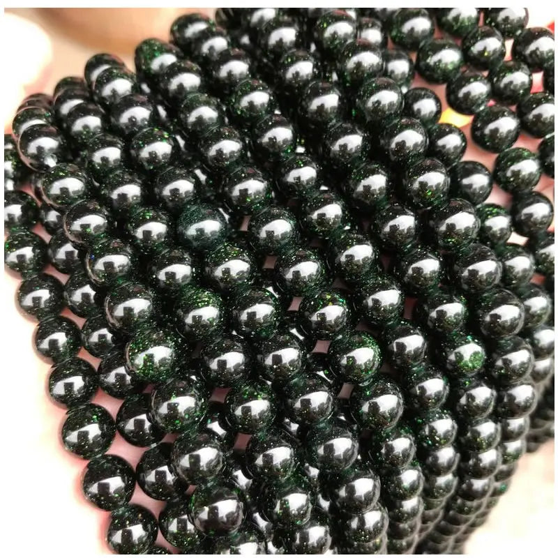A++ Natürlicher goldener Sandstein und blauer Sandstein und grüner Sandstein, lose Perlen für Schmuckherstellung, Armband, Großhandel, DIY-Zubehör