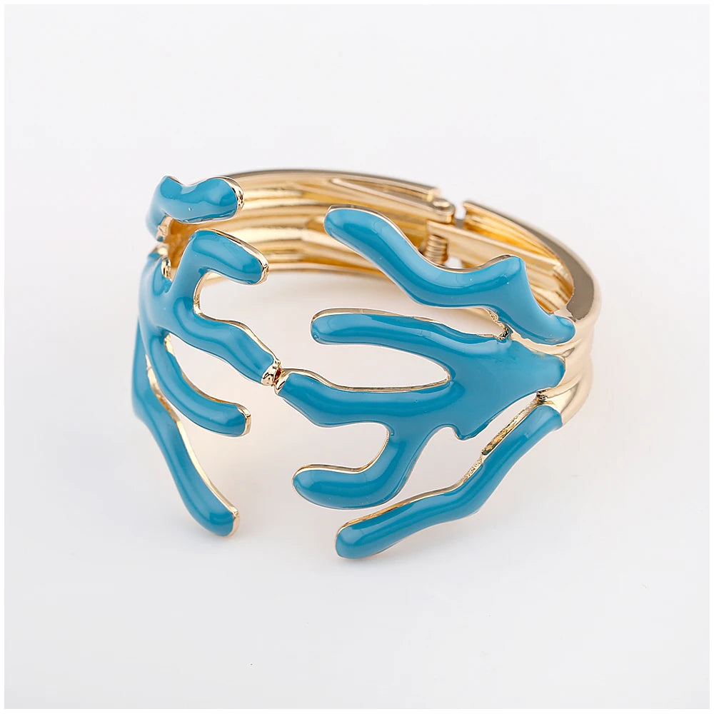 KAYMEN Neues wunderschönes Korallen-Design, luxuriöses Manschettenarmband, Statement-Armreif, Modeschmuck für Frauen, Verlobung, Hochzeit, Zubehör