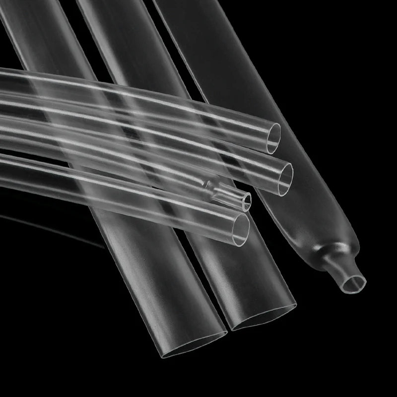 1/2/5M Transparenter 2:1 Schrumpfschlauch Durchmesser 0,6mm~120mm Kabelreparatur-Schutz Polyolefin Isolierter Schrumpfbarer Kabelmantel
