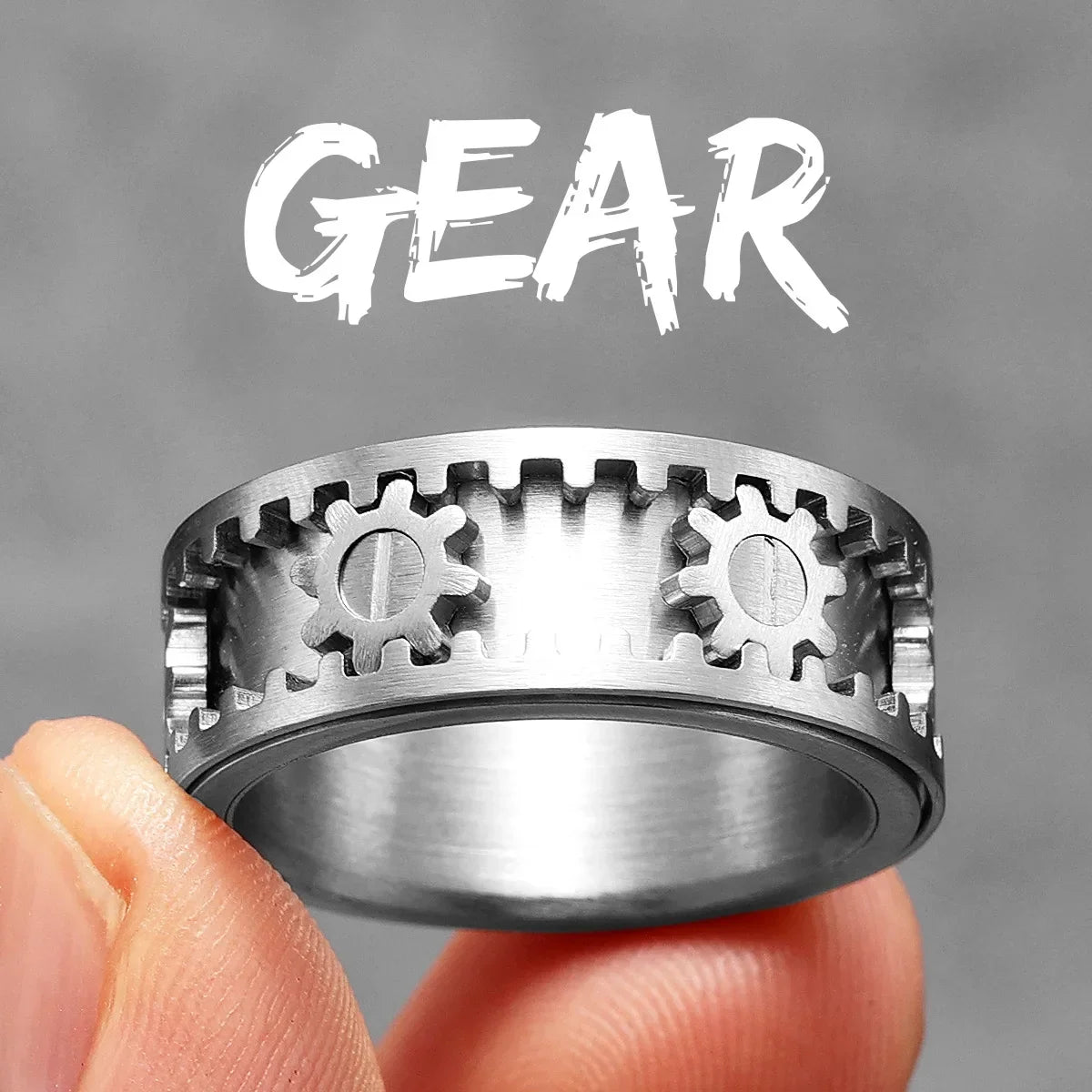 Fidget Spinner Edelstein Getriebe Männer Ringe Edelstahl Frauen Schmuck Punk Neu in Rock Hip Hop Mode Accessoires Geschenk Großhandel