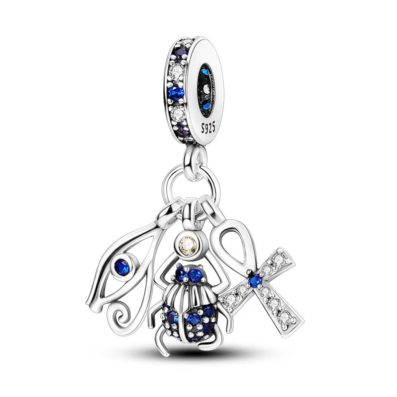 Heiße Verkäufe 925 Sterling Silber Charms Perlen Teufel Auge Fatimas Hand Kreuz Perlen Fit Original Armband Frauen DIY schmuck Geschenke